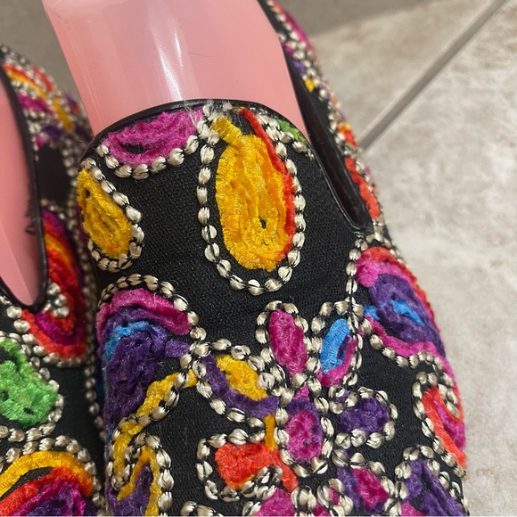 Giorgio Brutini Mens Loafers Shoes Multicolor Fabric Slip-On Paisley 7 New - Picture 9 of 14